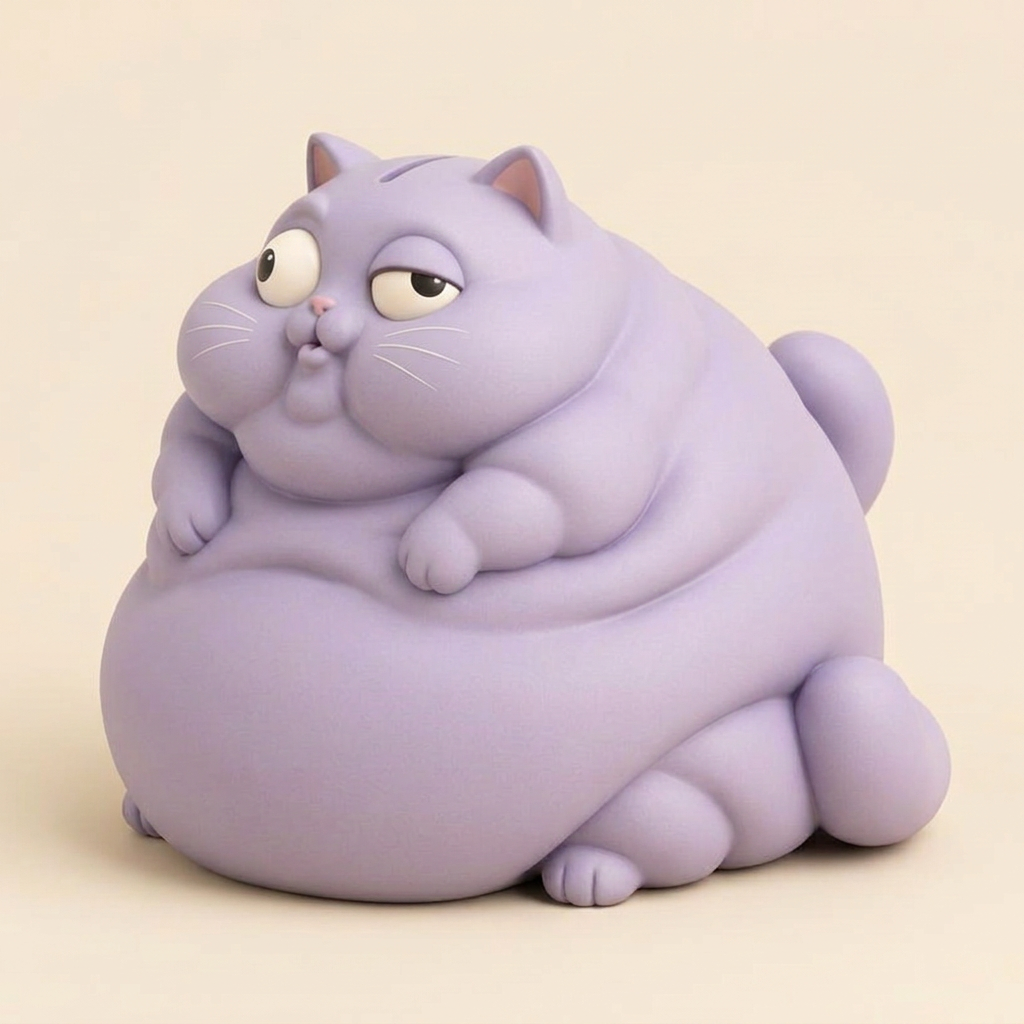 Mochi the Cat, an oversized animal coin bank for kids