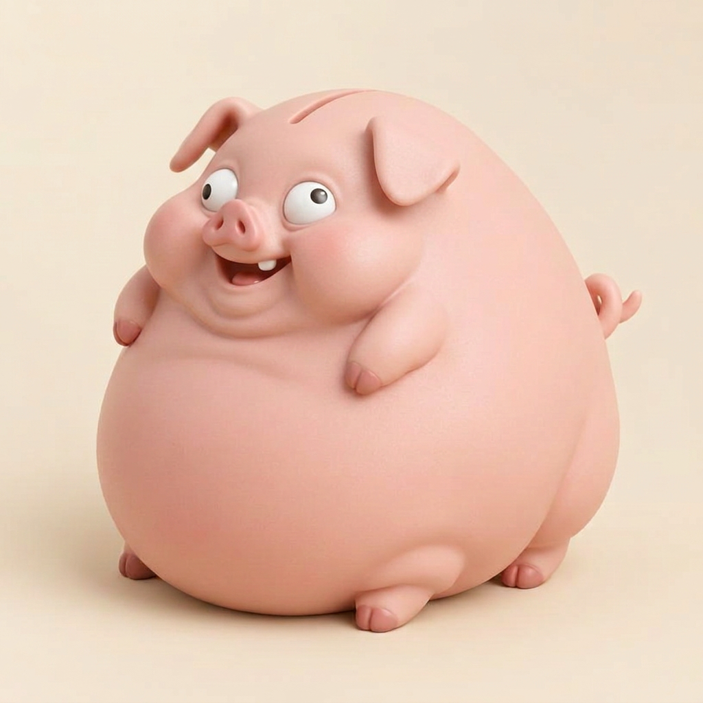 Pudding the Pig, an oversized animal coin bank for kids